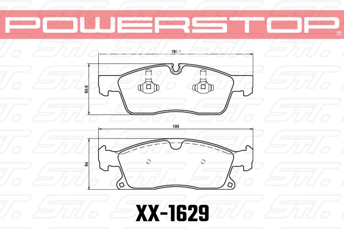 Колодки тормозные 36-1629 PowerStop Z36 передние БЕЗ спорт пакета AMG, MB ML350, GL350, GL450
