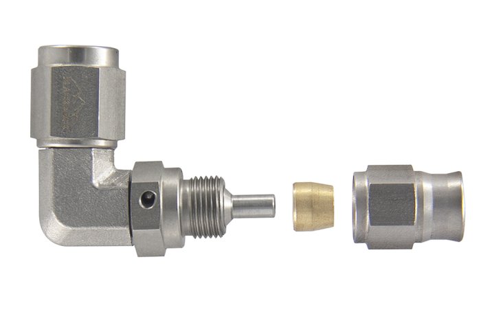 Фитинг мама M10*1 под прямой конус, 90°, вращающийся D-03 нерж. сталь, T03-69-M1, BLACKROCK LAB