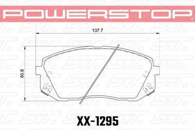 Колодки тормозные 23-1295 PowerStop Z23 передние Tucson; i40; Sonata; Optima; Sportage
