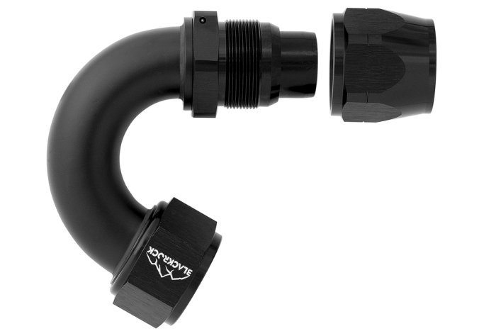 - 20 AN (20AN AN20) фитинг 150°, 20 серия Cutter Style, BLACKROCK LAB A20-150-2BK