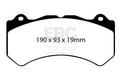 Колодки тормозные DP51983NDX EBC Bluestuff передние NISSAN Skyline GTR R35 2008-&gt; ; HPB тип 6;