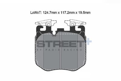 Колодки тормозные T8226SP2001 PAGID STREET+ ; перед BMW X5 G05; 3 G20, 5 G30, M Performance