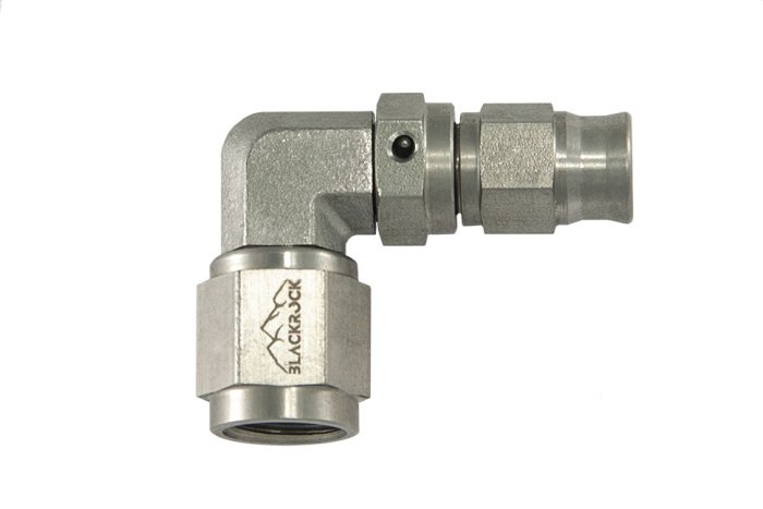 Фитинг мама AN-04 7/16Х20 под прямой конус, 90°, D-03 нерж. сталь, T03-090-046, BLACKROCK LAB