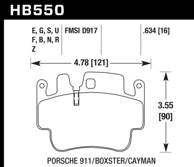 Колодки тормозные HB550D.634 HAWK ER-1