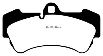 Колодки тормозные DP41521R EBC Yellowstuff DC1007; перед PORSCHE CAYENNE (955); VW TOUAREG 330mm