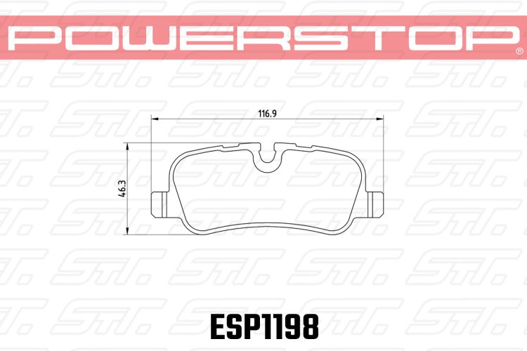 Колодки тормозные ESP1198 PowerStop EURO-STOP задние Land Rover Discovery/Range Rover/Range Rover Sp