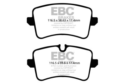 Колодки тормозные DP52082NDX EBC Bluestuff задние AUDI RS5; RS7; S7; S6; PORSCHE MACAN