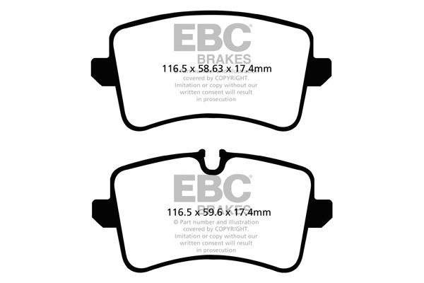 Колодки тормозные DP52082NDX EBC Bluestuff задние AUDI RS5; RS7; S7; S6; PORSCHE MACAN
