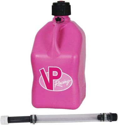 Канистра с заправочным шлангом 20.8L, заливным носиком VP Racing 3812-CA, розовая