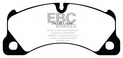 Колодки тормозные DP41835R EBC Yellowstuff DC1349; перед PORSCHE CAYENNE 9PA; PANAMERA 970; TOUAREG