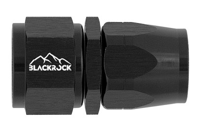- 12 AN (12AN AN12) фитинг прямой 20 серия Cutter Style, BLACKROCK LAB A12-001-2BK