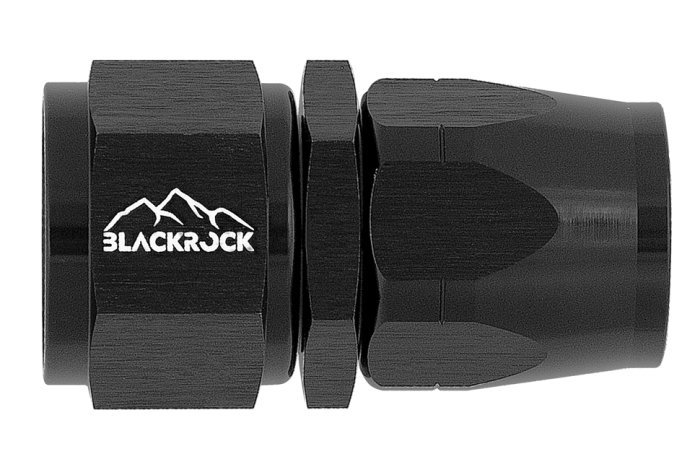 - 12 AN (12AN AN12) фитинг прямой 20 серия Cutter Style, BLACKROCK LAB A12-001-2BK