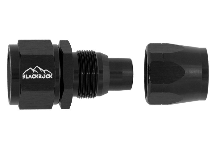 - 12 AN (12AN AN12) фитинг прямой 20 серия Cutter Style, BLACKROCK LAB A12-001-2BK