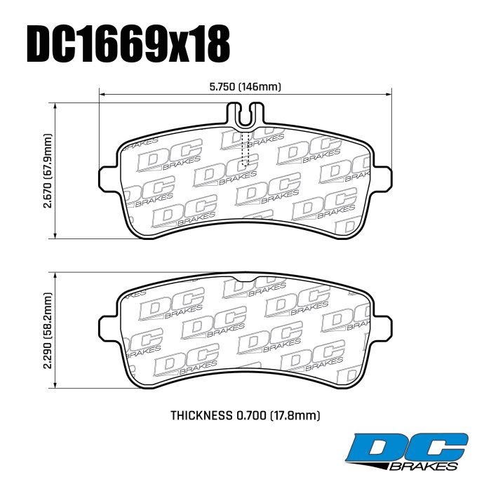 Колодки тормозные DC1669S18 DC Brakes R24 RACING задние Mercedes AMG GT X290