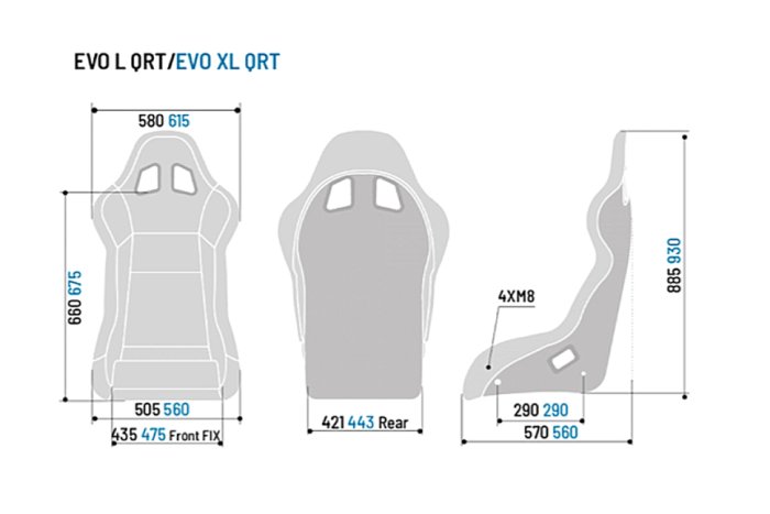 Спортивное сиденье EVO XL QRT SPARCO, размер XL, черное, FIA, 008015RNR