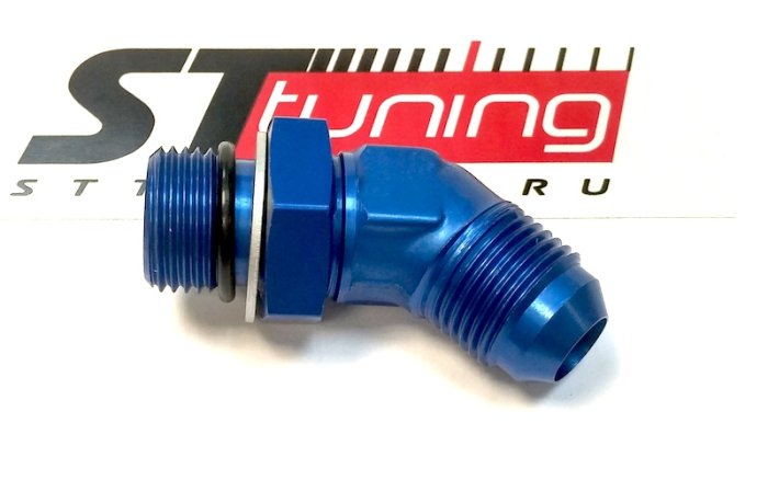 Адаптер П AN06 - П AN06, 45°, алюминий, Goodridge AN922-06D