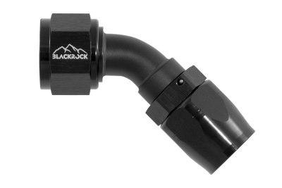 - 12 AN (12AN AN12) фитинг 45°, 20 серия Cutter Style, BLACKROCK LAB A12-045-2BK