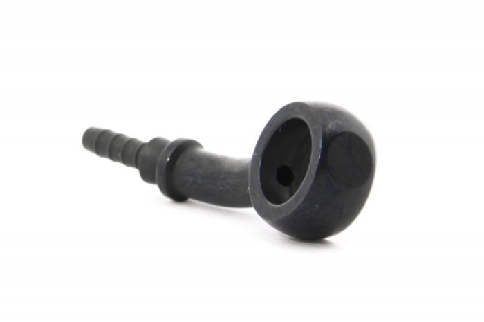 Фитинг banjo d10 mm, 20°, вправо D-03 нерж. сталь, ЧЕРНЫЙ под опрессовку S5093R-03CBK, Goodridge