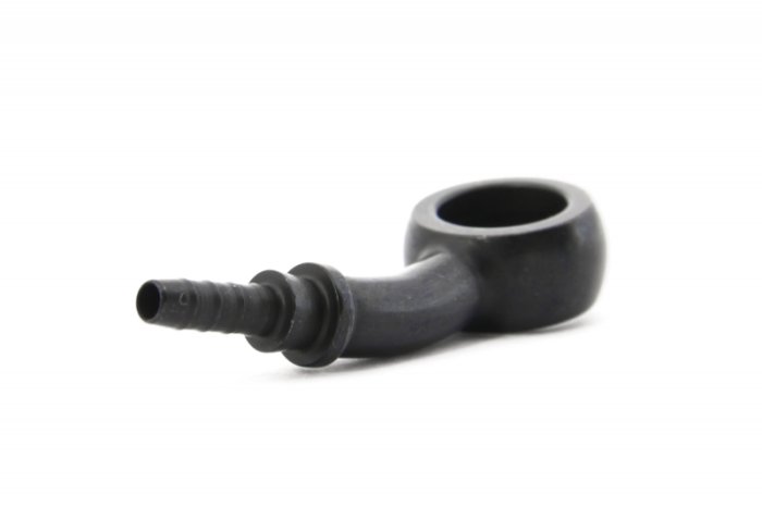 Фитинг banjo d10 mm, 20°, вправо D-03 нерж. сталь, ЧЕРНЫЙ под опрессовку S5093R-03CBK, Goodridge