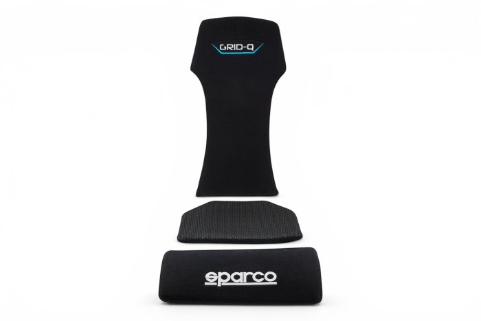 Подушки (комплект для ног + для спины) для сиденья GRID Q SPARCO, черный, 01048KIT8009NR