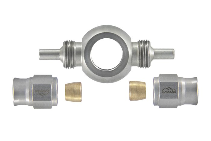 Фитинг banjo d10 mm, проходной D-03 сталь, T03-B10-2SS, BLACKROCK LAB