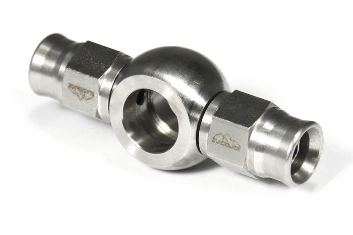 Фитинг banjo d10 mm, проходной D-03 сталь, T03-B10-2SS, BLACKROCK LAB