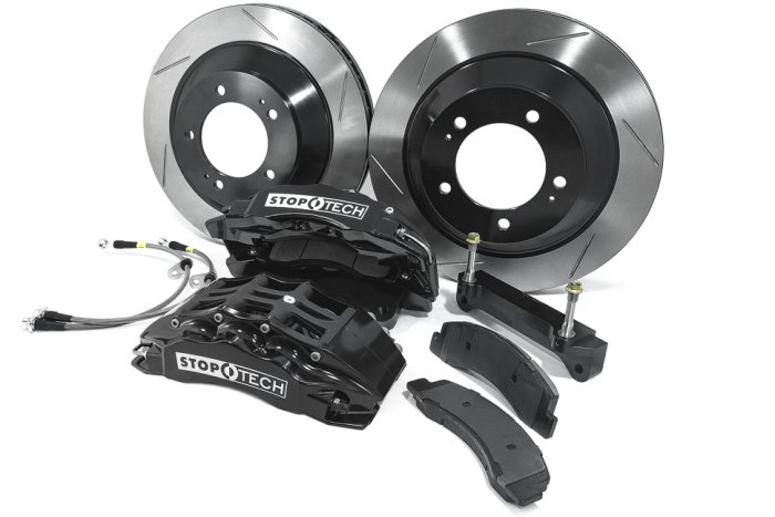 Тормозная система передняя 380x35mm, StopTech 6 поршней, чёрный, Toyota LC200, LX570, 2008-2015
