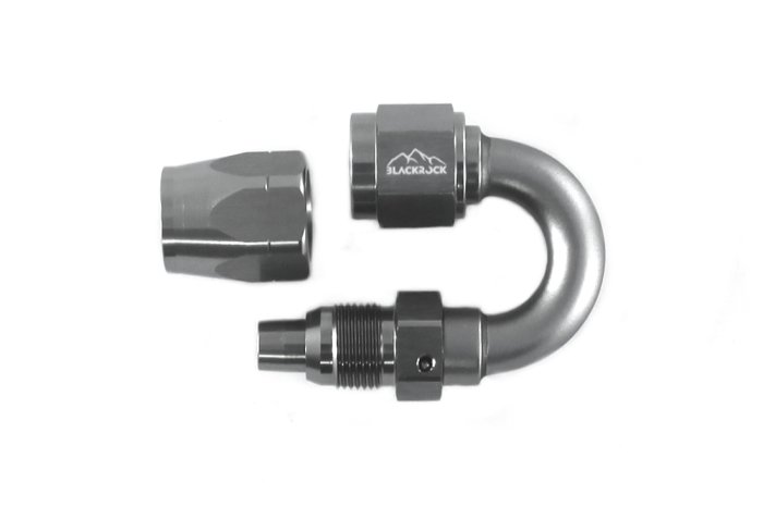 - 6 AN (6AN AN6) фитинг 180°, 20 серия Cutter Style, BLACKROCK LAB A06-180-2Ti