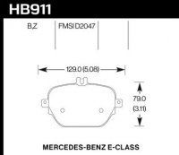 Колодки тормозные HB911Z.654 HAWK PC задние E63 AMG; E53 AMG; E43 AMG; E400; CLS53 AMG 2017->