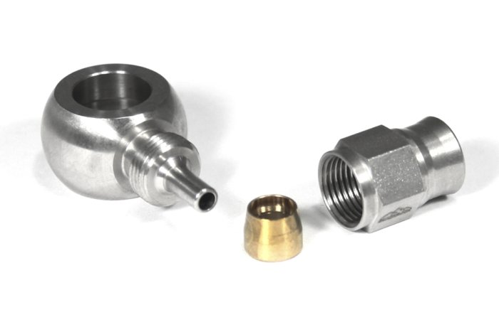 Фитинг banjo d10 mm, короткий D-03, сталь B03-D10SST, BLACKROCK LAB