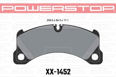 Колодки тормозные 23-1452 PowerStop Z23 передние Porsche Cayenne 2010-&gt; ; MACAN 3.0S; 350x34m