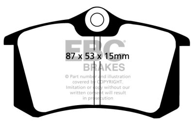Колодки тормозные DP5680NDX EBC Bluestuff задние, Renault Megane RS; VAG