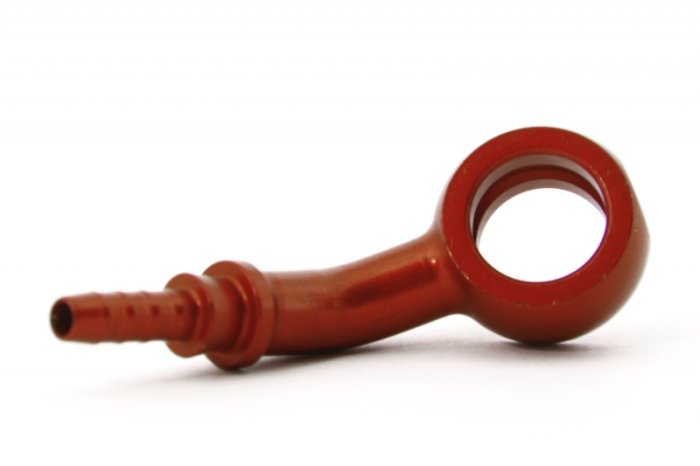 Фитинг banjo d10 mm, 45° D-03 алюминий КРАСНЫЙ, под опрессовку S5094-03DRD, Goodridge