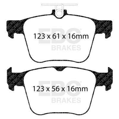 Колодки тормозные DP42173R EBC Yellowstuff; DC1761 задние A3 8V; TT 8S; GOLF 7; PASSAT
