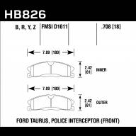 Колодки тормозные HB826B.708 HAWK HPS 5.0  Ford Explorer AWD передние 2010-2019 - Колодки тормозные HB826B.708 HAWK HPS 5.0  Ford Explorer AWD передние 2010-2019
