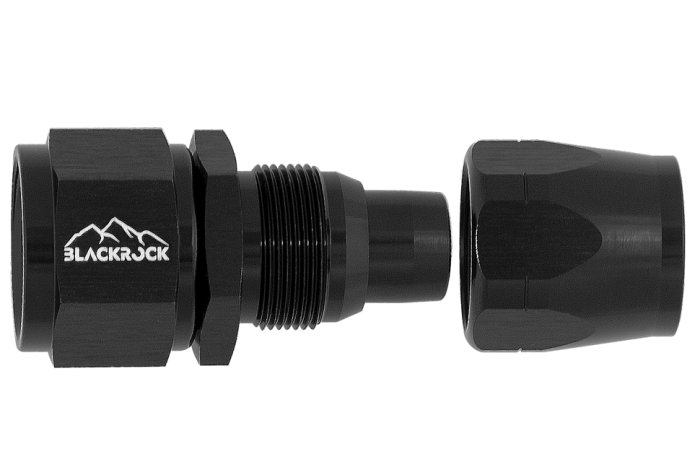 - 16 AN (16AN AN16) фитинг прямой 20 серия Cutter Style, BLACKROCK LAB A16-001-2BK