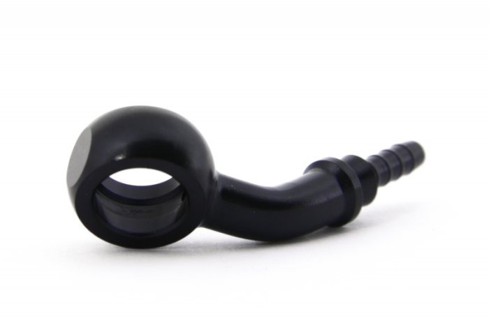 Фитинг banjo d10 mm, 45° D-03 алюминий ЧЕРНЫЙ, под опрессовку S5094-03DBK, Goodridge