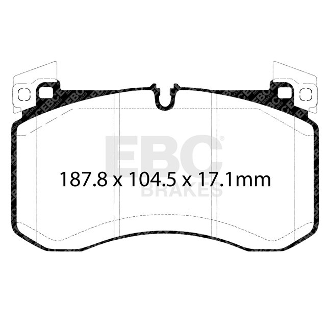 Колодки тормозные DP42409R EBC Yellowstuff перед MB GLE; GLS Sport тормоза; AMG G63 W463