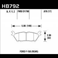 Колодки тормозные HB792Y.676 HAWK LTS - Колодки тормозные HB792Y.676 HAWK LTS