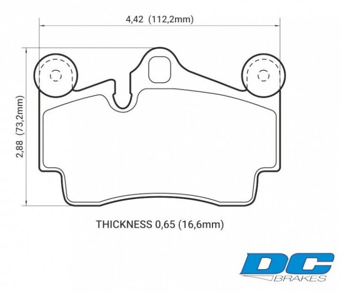 Колодки тормозные DC0978R16 DC Brakes Street HD+, задние PORSCHE Cayenne (955);  Audi Q7/Touareg
