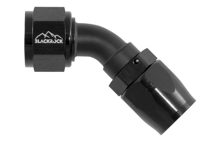 - 16 AN (16AN AN16) фитинг 45°, 20 серия Cutter Style, BLACKROCK LAB A16-045-2BK