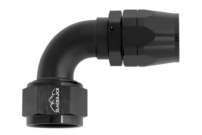 - 16 AN (16AN AN16) фитинг 90°, 20 серия Cutter Style, BLACKROCK LAB A16-090-2BK