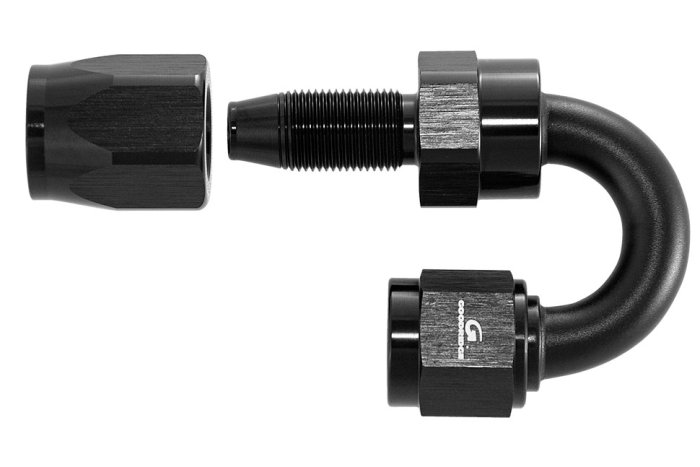 - 6 AN (6AN AN6) фитинг 180 градусов черный Goodridge 1136-18006BK