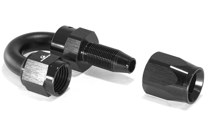 - 6 AN (6AN AN6) фитинг 180 градусов черный Goodridge 1136-18006BK