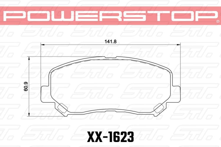 Колодки тормозные 23-1623 PowerStop Z23 передние Mazda CX-5; CX-8