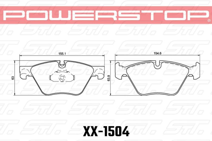 Колодки тормозные 23-1504 PowerStop Z23 передние BMW 5 F10