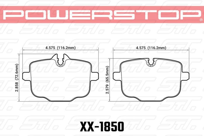 Колодки тормозные 36-1850 PowerStop Z36 задние BMW M3 G80; M4 G82; M5 F10; M6 F12; X5