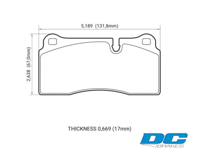 Колодки тормозные DC0968P17 DC Brakes STREET STR.S+, Brembo 4 порш. перед Tesla 3, Y; Nissan GTR R35