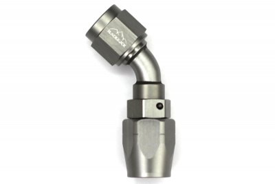 - 6 AN (6AN AN6) фитинг 45°, 20 серия Cutter Style, BLACKROCK LAB A06-045-2Ti
