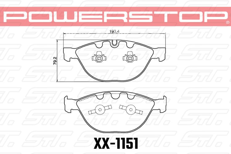 Колодки тормозные 23-1151 PowerStop Z23 передние BMW M5, M6 (E60, E61)